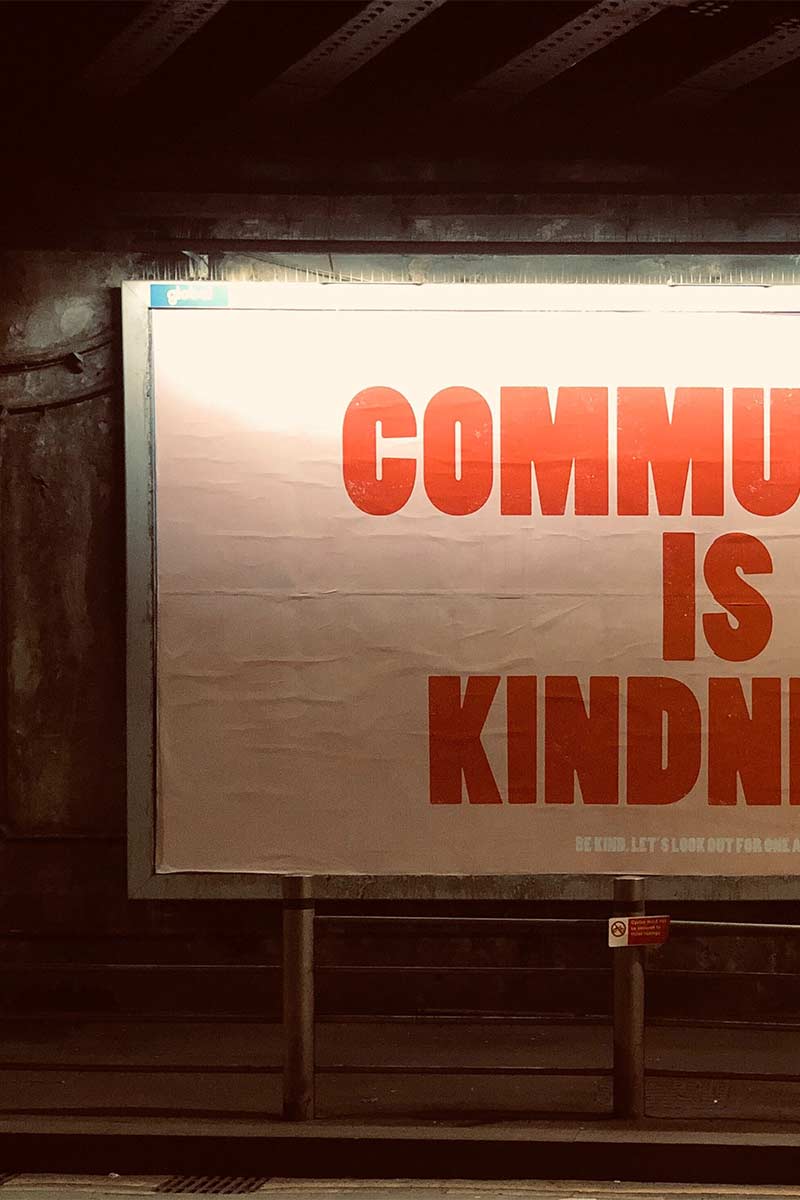 Plakat mit Aufdruck